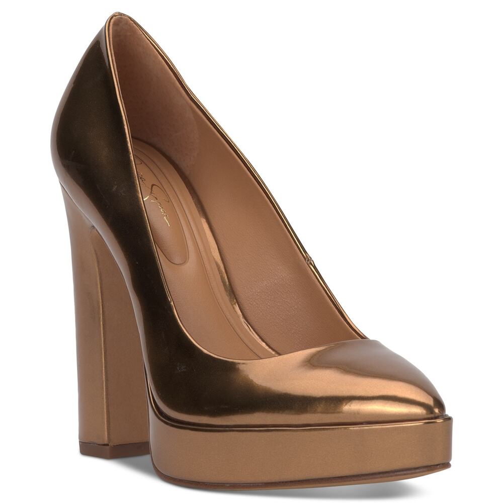 Jessica Simpson Glynis Bronze Mirror Metallic High Heel Pumps Size 8.5 NWT - Picture 1 of 5